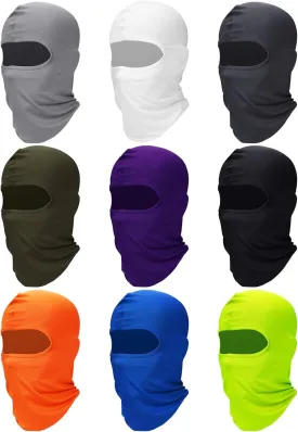 SATINIOR 9 Pcs Ski Mask for Men Full Face Cover UV Sun Protection Cooling Balaclava Neck Gaiter Clothing Scarf Bandana