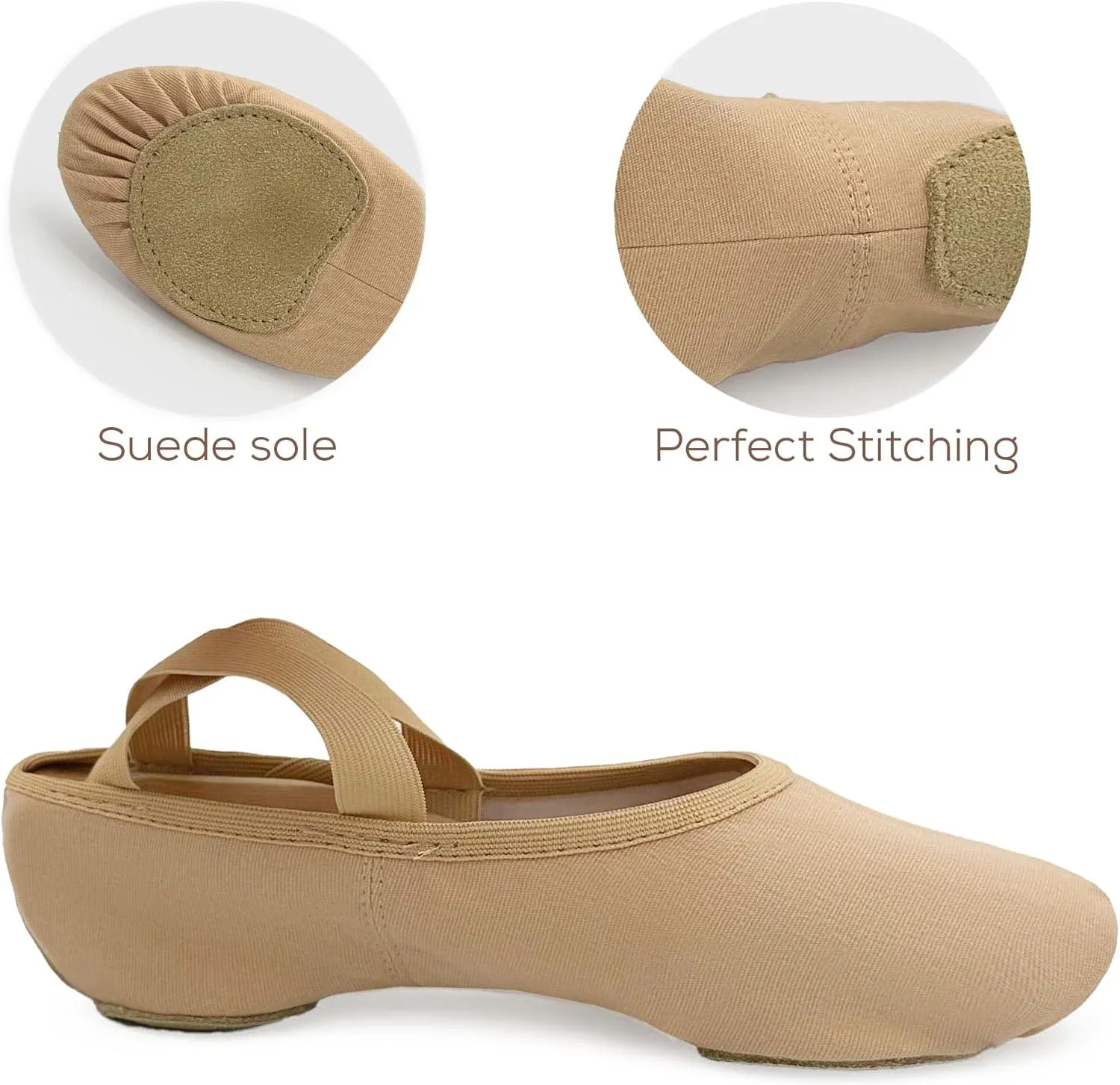 SD16 Bliss, Stretch Canvas Split Sole Ballet Shoes for Adults, Women, High Performance