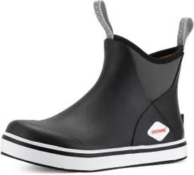 Showave Kid's Deck Boots Waterproof Ankle Rain Boots for Boys Girls Insulated Neoprene Rubber Boots Non-slip Child Rain Shoes