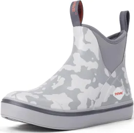 Showave Men's Deck Boots Waterproof Ankle Rubber Rain Boots Non-slip Boat Booties for Sailing Fishing and Outdoors