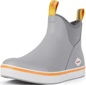 Showave Men's Deck Boots Waterproof Ankle Rubber Rain Boots Non-slip Boat Booties for Sailing Fishing and Outdoors