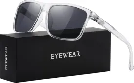 Sunglasses Men Polarized Sunglasses for Mens and Womens,Black Retro Sun Glasses Driving Fishing UV Protection