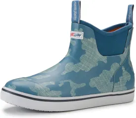 SUREWAY Men's Deck Boots Professional Non-Slip Fishing & Ankle Boating Boot Waterproof Rain Boots, Lightweight Neoprene Rubber Deck Boots