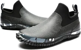 Unisex Waterproof Garden Shoes Ankle Rain Boots Mud Muck Rubber Slip-On Footwear with Comfort Insole for Women Men
