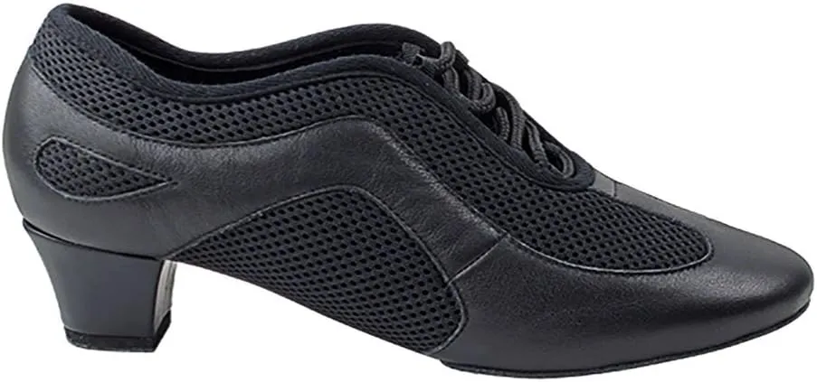 Very Fine Dance Shoes - Ladies Practice, Cuban Low Heel, Waltz Ballroom Dance Shoes - SERA702BBX - 1.5-inch Heel and Foldable Brush Bundle