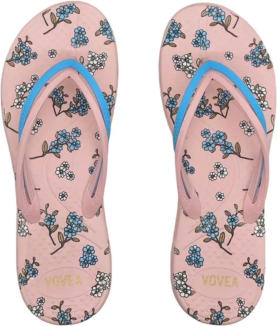 VOVEA Flip Flops For Women Non-Slip Bathroom Shower Shoes Cushion foam Indoor and Outdoor Sandals