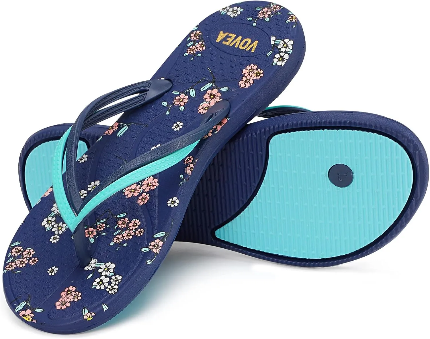 VOVEA Flip Flops For Women Non-Slip Bathroom Shower Shoes Cushion foam Indoor and Outdoor Sandals