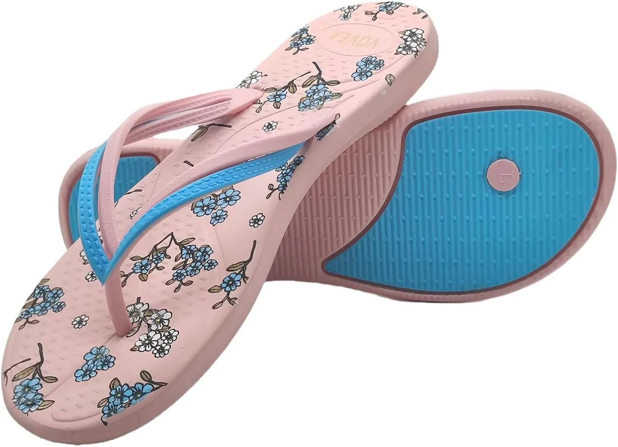 VOVEA Flip Flops For Women Non-Slip Bathroom Shower Shoes Cushion foam Indoor and Outdoor Sandals