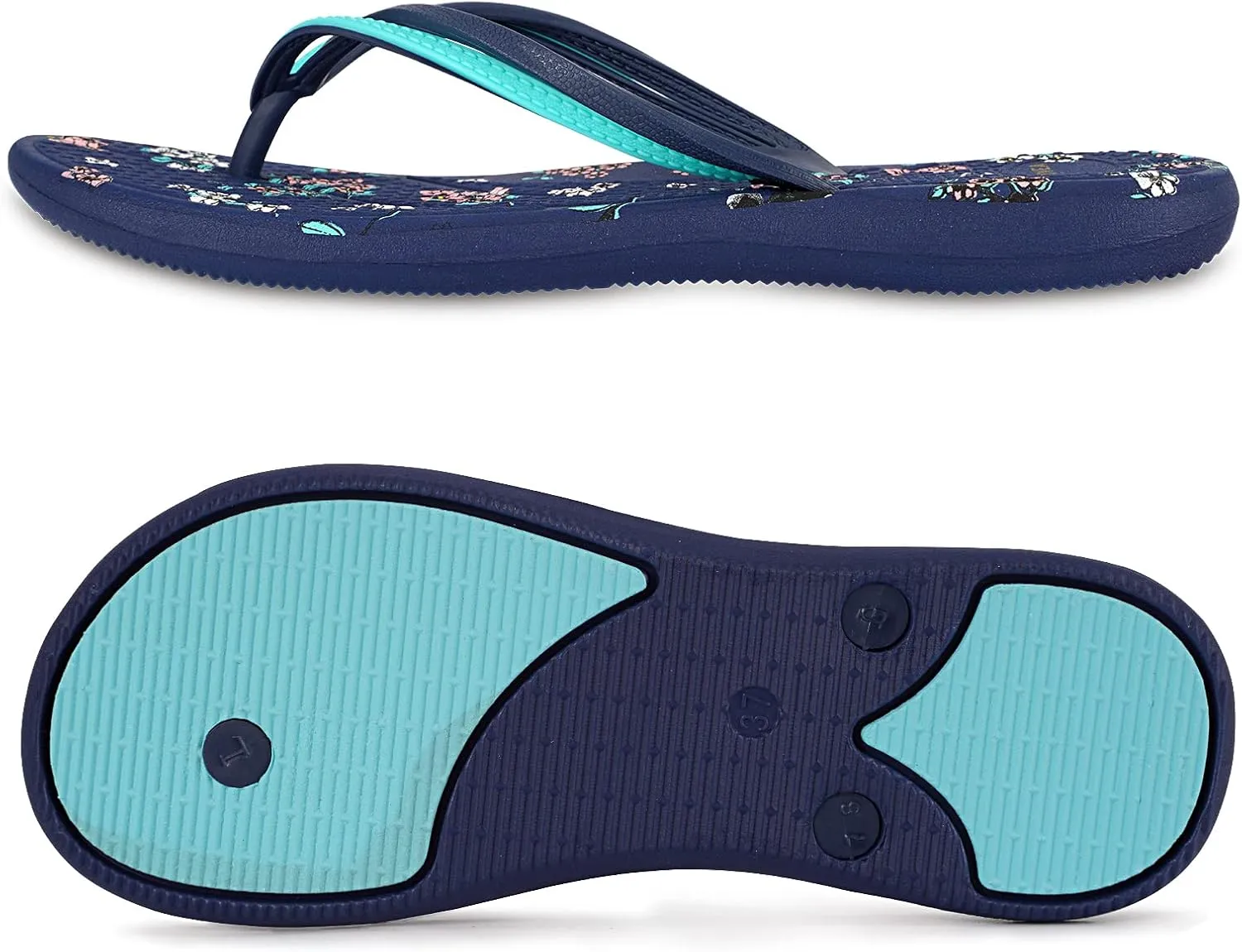 VOVEA Flip Flops For Women Non-Slip Bathroom Shower Shoes Cushion foam Indoor and Outdoor Sandals