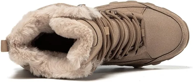 Winter Snow Boots Waterproof Military Training Fur Lined Anti Slip Warm Boots Thickened Cotton Walking Ankle Boots For Man