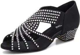 Women Rhinestone Dance Shoes Ballroom Latin Salsa Bachata Performance Dance Dancing Shoes