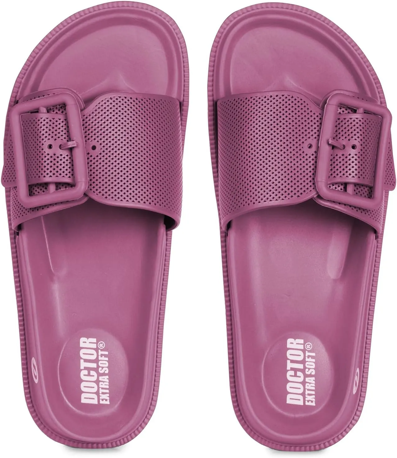 Women's Classic Cushion Sliders/Slippers with Adjustable Buckle Strap for Adult|Comfortable & LightWeight|Stylish & Anti-Skid|Waterproof & Everyday Flip Flops for Ladies/Girls D-526