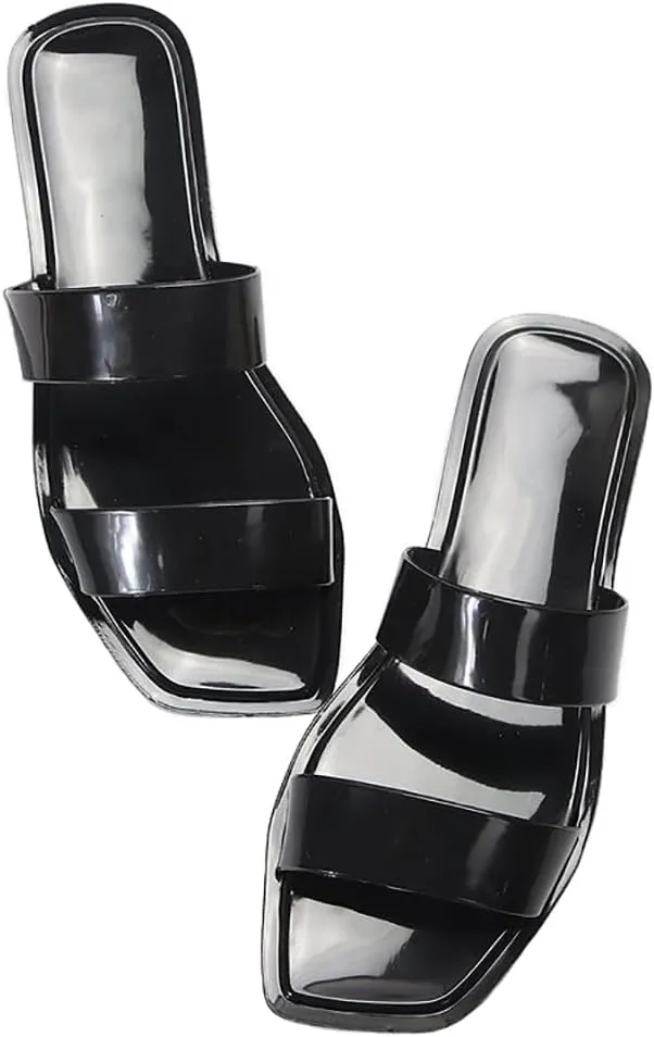 xsby Women's Clear Sandals Transparent Flat Sandals Dressy Summer Open Toe Beach Sandals
